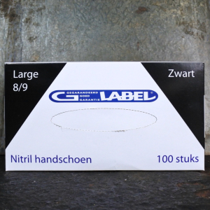 Nitril handschoenen zwart large