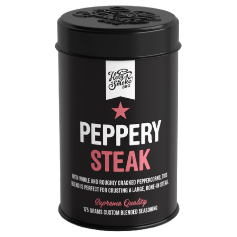 Holy smoke BBQ peppery steak seasoning