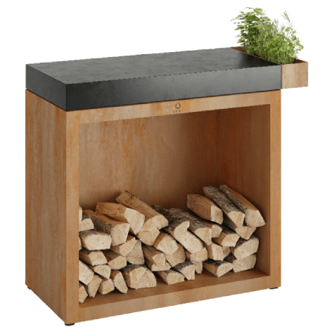 OFYR Butcher Block Storage 90 Corten Donker Grijs Keramiek