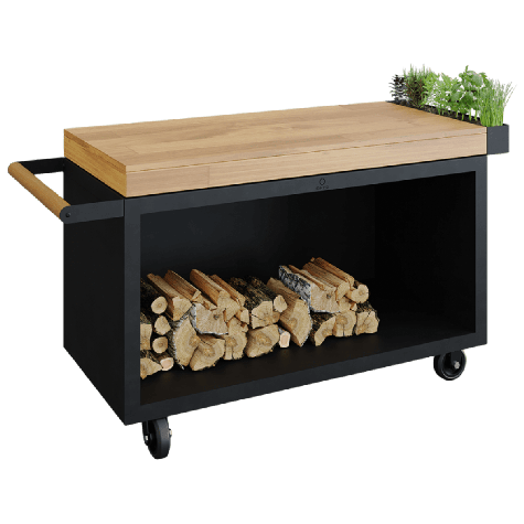 OFYR Mise en Place Table Black 135 PRO Teak Hout