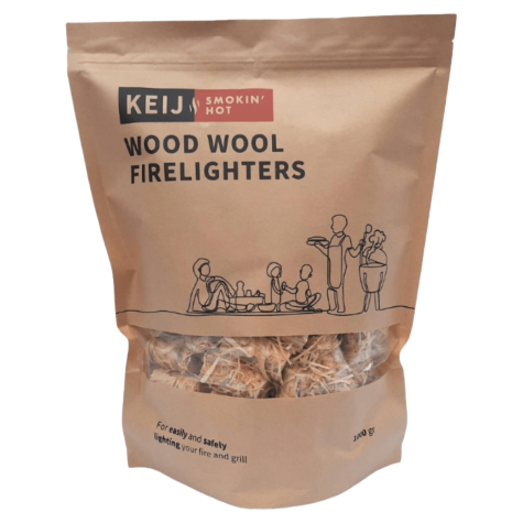 Keij Wood Wool Firelighters -zak 1000 gram