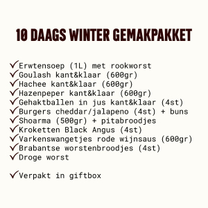 10 daags Winter Gemakpakket (2 p)