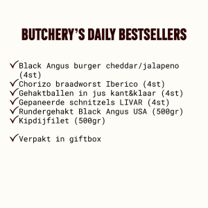 Butchery's Daily Bestsellers