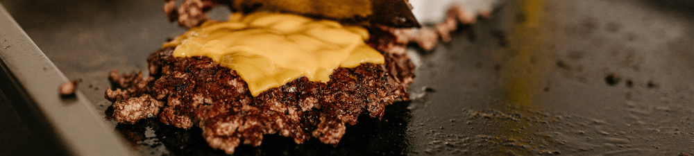 Smashed burger meat