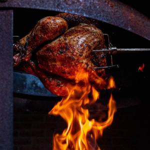 Kalkoen van het spit