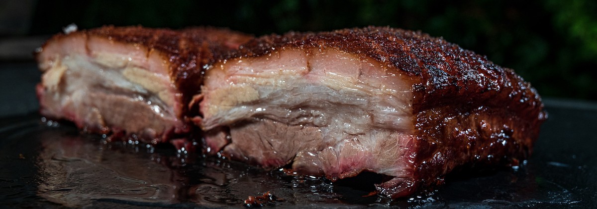 Smokey juicy pork belly
