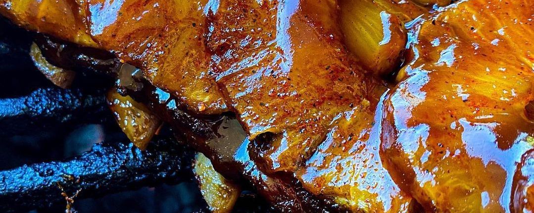 Hawaiian rum and pineapple baby back ribs