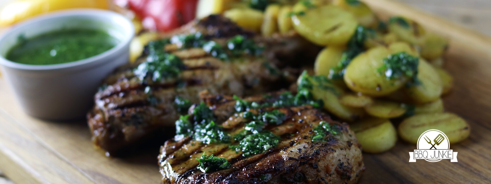 Iberico Chuleta koteletten met peterselie olie