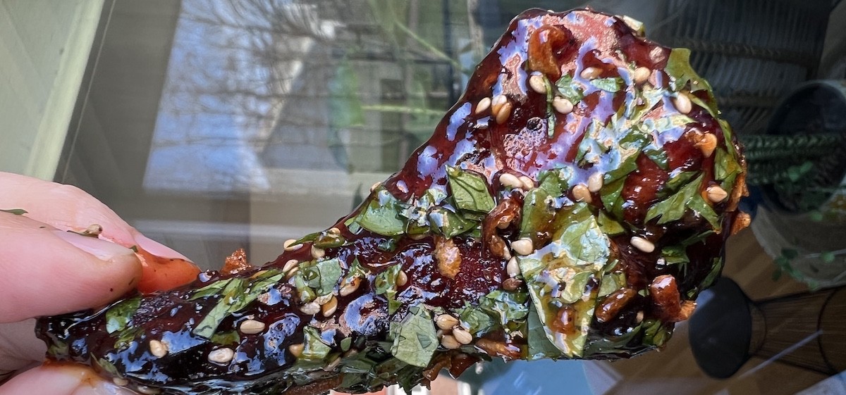 Fried sticky Asian ribs